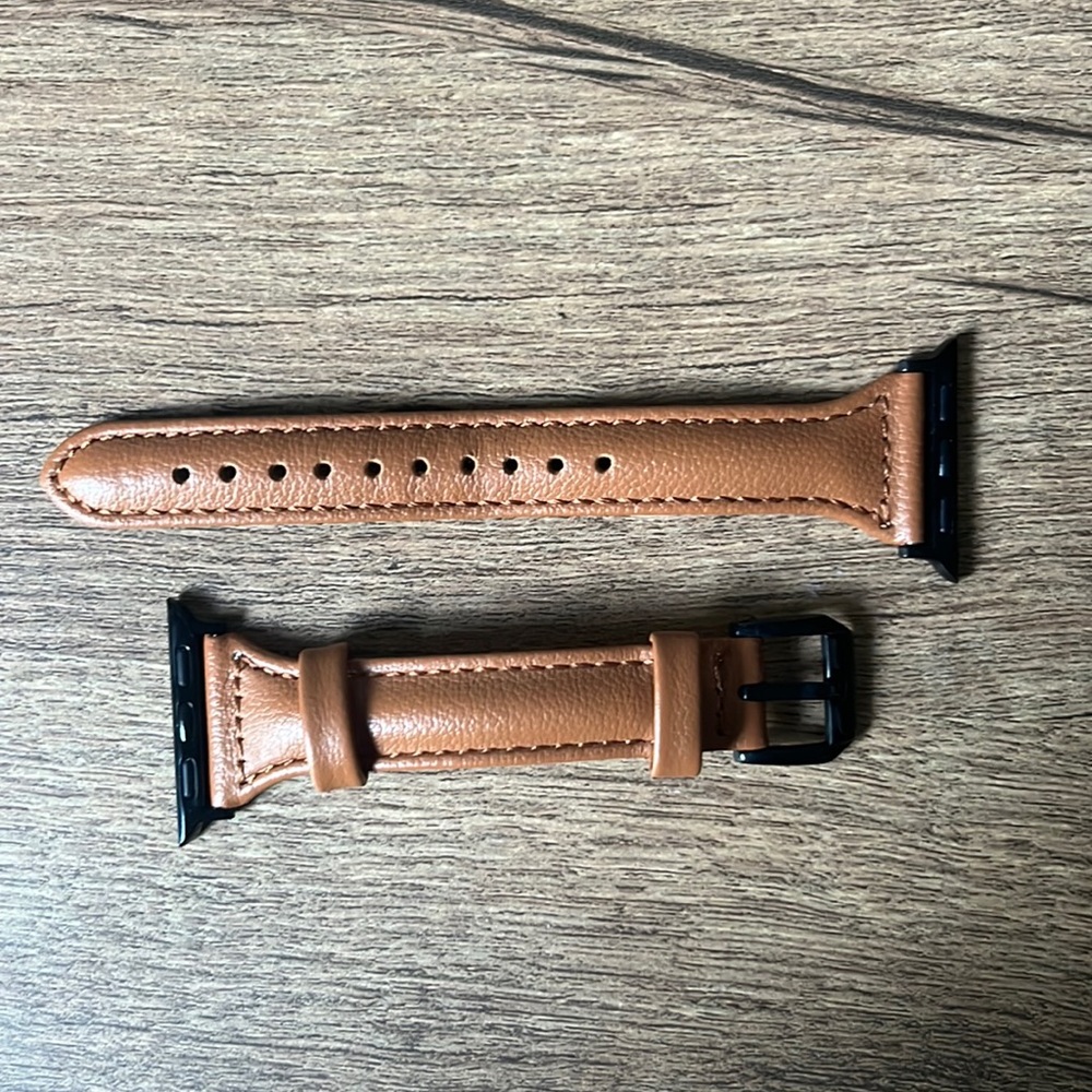 Skinny leather apple watch band